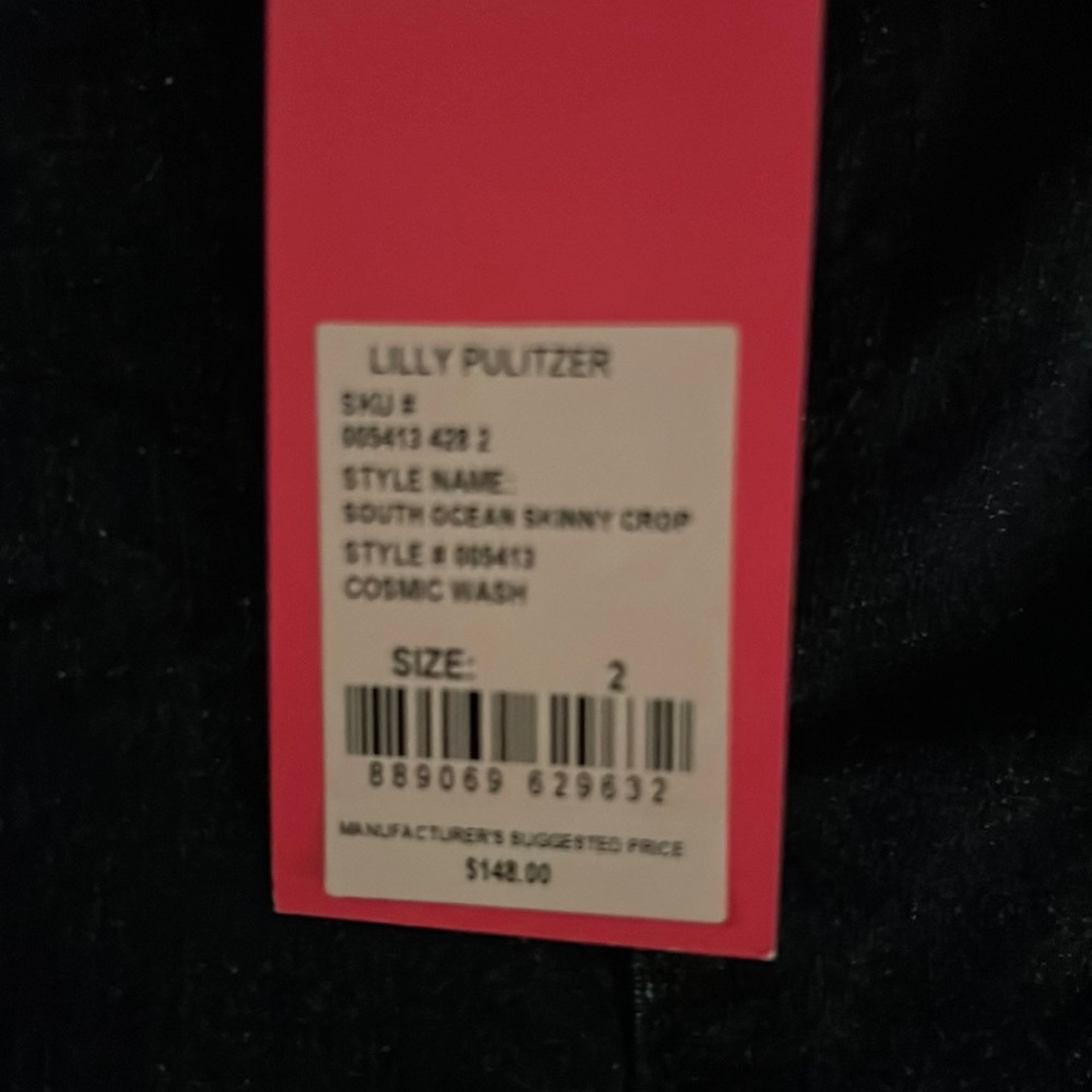 NWT Lilly Pulitzer South Ocean Skinny Crop-Cosmic wash-size 2